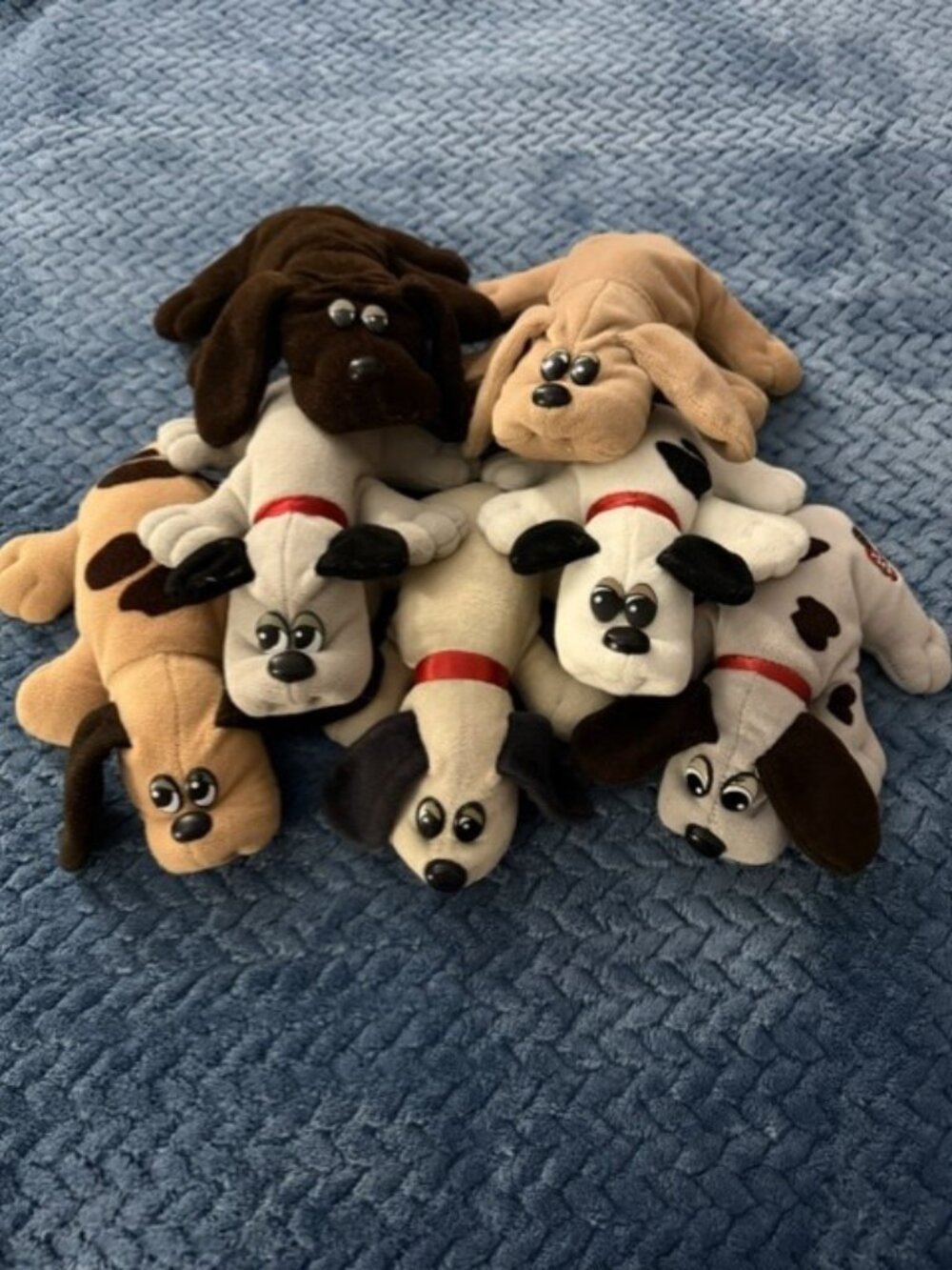 Vintage 1980s Pound Puppies Plush Lot of 7!